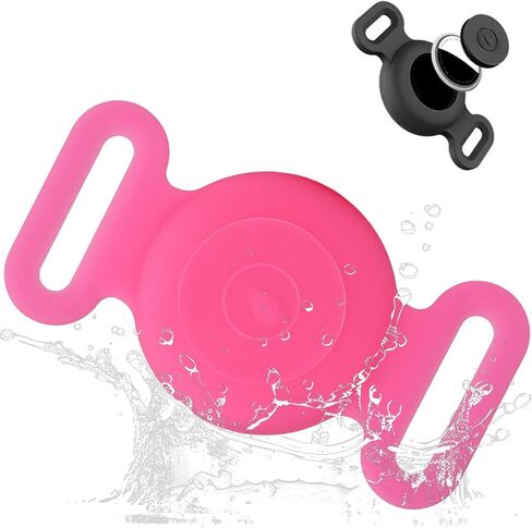 1 Pack Waterproof Case Cover for Cat Dog Pet Collar(Black), Dog Airtag Holder, Airtag Dog Holder for Collar, Airtag Dog Collar Holder, Airtag Holder for Dog Collar in Saudi Arabia