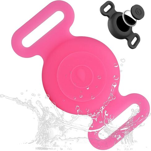 1 Pack Waterproof Case Cover for Cat Dog Pet Collar(Black), Dog Airtag Holder, Airtag Dog Holder for Collar, Airtag Dog Collar Holder, Airtag Holder for Dog Collar in Saudi Arabia
