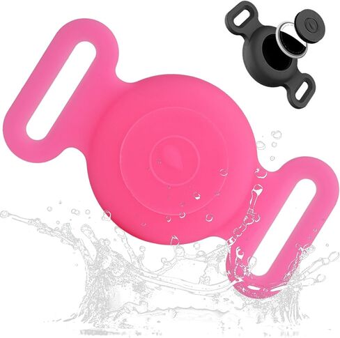 1 Pack Waterproof Case Cover for Cat Dog Pet Collar(Black), Dog Airtag Holder, Airtag Dog Holder for Collar, Airtag Dog Collar Holder, Airtag Holder for Dog Collar in Saudi Arabia