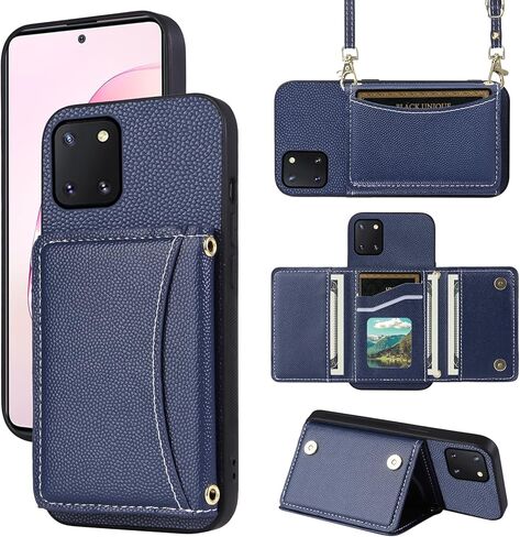 علبة الهاتف لـ Samsung Galaxy Note 10 Lite Wallet Wallet مع حزام كتف Crossbod in Kuwait