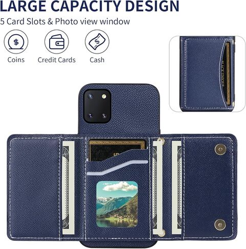 علبة الهاتف لـ Samsung Galaxy Note 10 Lite Wallet Wallet مع حزام كتف Crossbod in Kuwait