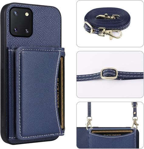 علبة الهاتف لـ Samsung Galaxy Note 10 Lite Wallet Wallet مع حزام كتف Crossbod in Kuwait