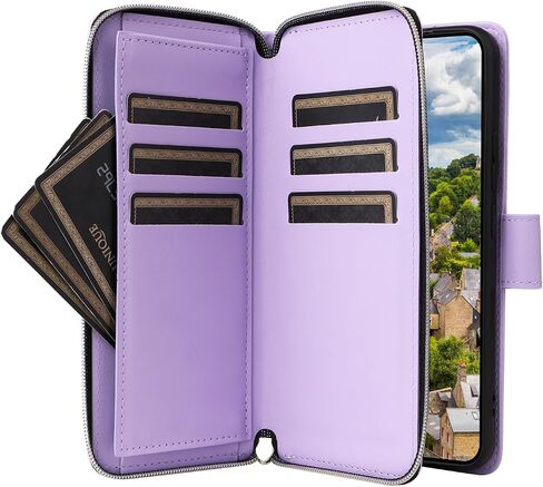 Asuwish Phone Case for Samsung Galaxy S22 5G Cover with Tempered Glass Screen Protector and Zipper Wallet Card Holder Slot Stand Flip Mobile Cell Accessories S 22 22S 4G G5 6.1 inch Women Rose Gold in Saudi Arabia