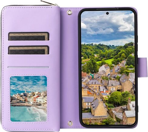 Asuwish Phone Case for Samsung Galaxy S22 5G Cover with Tempered Glass Screen Protector and Zipper Wallet Card Holder Slot Stand Flip Mobile Cell Accessories S 22 22S 4G G5 6.1 inch Women Rose Gold in Saudi Arabia
