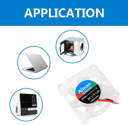 Alinan 6pcs 4010 12V Sleeve Bearing Brushless Cooling Fan 40 * 40 * 10MM with 2PIN Terninal 3D Printer Cooling Fan Computer Fan in Saudi Arabia