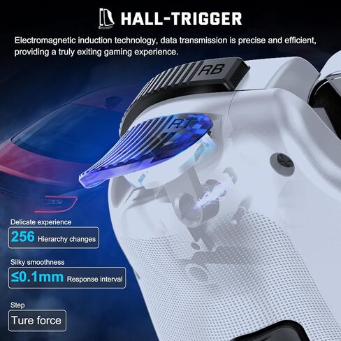 Koiiko Mobile Cloud Gaming Controller for iPhone 16/15/14, iPad, Tablet, Android/PC/Switch1/2 Gamepad Joystick with Turbo, Streaming on PS/Xbox/PC, Hall Trigger Black in Kuwait