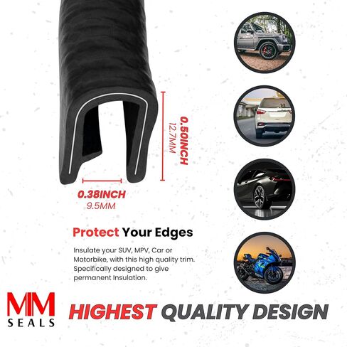 Edge Trim Fits 1/4 inch Edge, Length 5 Feet (1.55 Meter) in Kuwait