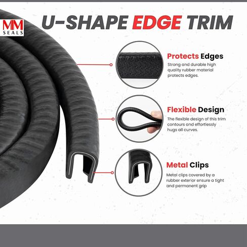 Edge Trim Fits 1/4 inch Edge, Length 5 Feet (1.55 Meter) in Kuwait