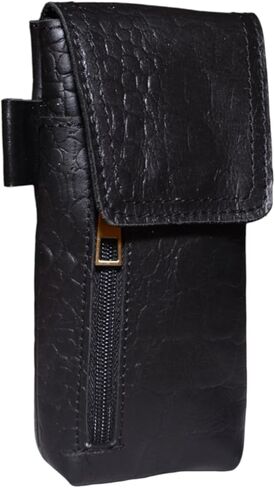 Leather Phone Holster – Genuine Full-Grain Buffalo Leather Cell Phone Holsters – 7" H x 3.5" W Leather Cell Phone Holster for Large Smartphones – Secure & Durable Phone Belt Holder (Crazy Horse) in Saudi Arabia
