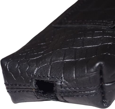 Leather Phone Holster – Genuine Full-Grain Buffalo Leather Cell Phone Holsters – 7" H x 3.5" W Leather Cell Phone Holster for Large Smartphones – Secure & Durable Phone Belt Holder (Crazy Horse) in Saudi Arabia