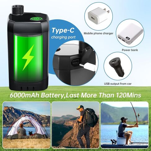 AlpsWolf Portable Shower for Camping, 6000mAh Rechargeable Camping Shower with Digital Power & Temperature Display, Portable Shower for Camping, Beach, Hiking, Outdoor Travelling, Pet Cleaning in Saudi Arabia