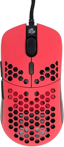 G-Wolves Gwolves Hati HTM Ultra Lightweight Honeycomb Design Wired Gaming Mouse 3360 Sensor - PTFE Skates - 6 Buttons - Only 61G (Faze Red) (Renewed) in Saudi Arabia