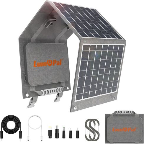 30W Foldable Solar Panel Portable Solar Charger with PD USB-C 30W USB-A 18W max Output, Backpacking Solar Panel for Camping, Ultra Compact Solar Panels for Hiking, Trip, Outdoor Activities in Saudi Arabia