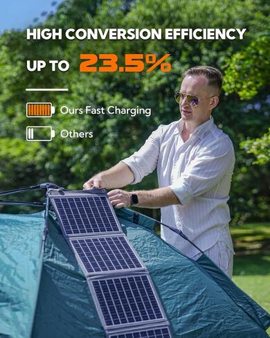 30W Foldable Solar Panel Portable Solar Charger with PD USB-C 30W USB-A 18W max Output, Backpacking Solar Panel for Camping, Ultra Compact Solar Panels for Hiking, Trip, Outdoor Activities in Saudi Arabia