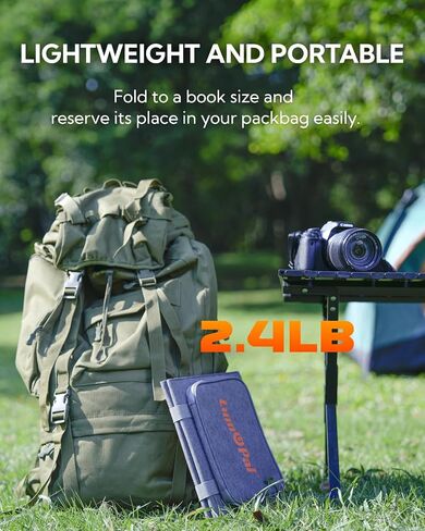 30W Foldable Solar Panel Portable Solar Charger with PD USB-C 30W USB-A 18W max Output, Backpacking Solar Panel for Camping, Ultra Compact Solar Panels for Hiking, Trip, Outdoor Activities in Saudi Arabia