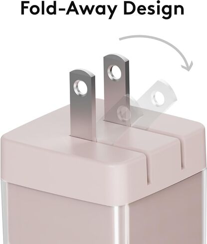 30W USB C Charger Block, GaN Nano Fast Charger, 2 Port Compact Charger with Foldable Plug for iPhone 16/16 Plus/16 Pro/16 Pro Max, 15/14/13 Series, Pixel, Galaxy, iPad/iPad Mini and More Grey Qackenm in Saudi Arabia