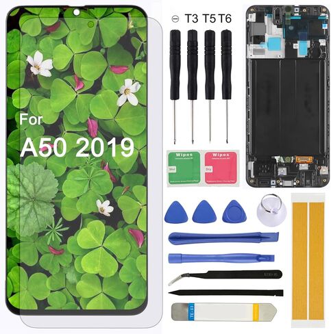 LCD Screen Replacement for Samsung Galaxy A50 SM-A505F A505FN A505GN A505 6.4" Assembly LCD Display Touch Screen Digitizer with Repair Tools in Saudi Arabia