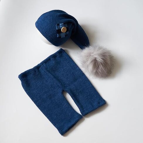 Zeroest Newborn Boy Photography Props Pants Hat Newborn Outfits for Photoshoot Infant Baby Photo Pro Posing 2 PCS in Saudi Arabia