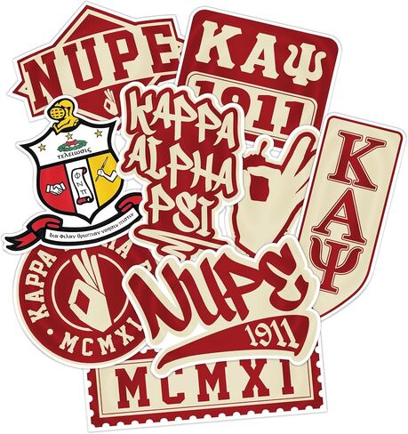 أوميغا psi phi paraphernalia - البائع الرسمي - ملصقات شارات - 10 شارات مقاومة للماء PVC للبهلوان والكمبيوتر المحمول in Kuwait