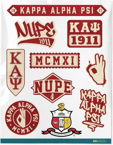 أوميغا psi phi paraphernalia - البائع الرسمي - ملصقات شارات - 10 شارات مقاومة للماء PVC للبهلوان والكمبيوتر المحمول in Kuwait