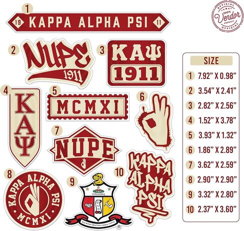 أوميغا psi phi paraphernalia - البائع الرسمي - ملصقات شارات - 10 شارات مقاومة للماء PVC للبهلوان والكمبيوتر المحمول in Kuwait