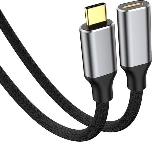 USB C Extension Cable,[MFi Certified] 1FT USB-C Transfer Type C Extender Adapter 100W/5A Male to Female Fast Charging Cord Compatible for iPhone 16/Pro Max/15/MacBook/iPad/Headphone in Saudi Arabia