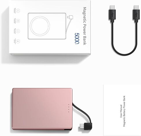 Magnetic Portable Charger for iPhone 16 15 Power Bank, 5000mAh USB C Portable Phone Charger with Fast Charging, Slim Battery Pack for iPhone16Pro/16Plus /16Pro max/15Pro/15Promax,Samsung,Android Phone in Saudi Arabia