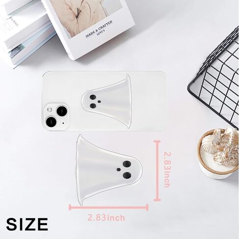 Phone Grip Cute 2D Ghost Shape Collapsible Expandable, Halloween Decorations Smartphone Tablet Cell Phone Grip Stand Holder in Saudi Arabia