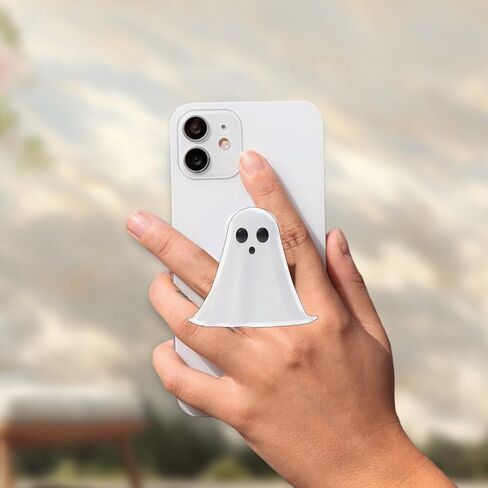 Phone Grip Cute 2D Ghost Shape Collapsible Expandable, Halloween Decorations Smartphone Tablet Cell Phone Grip Stand Holder in Saudi Arabia
