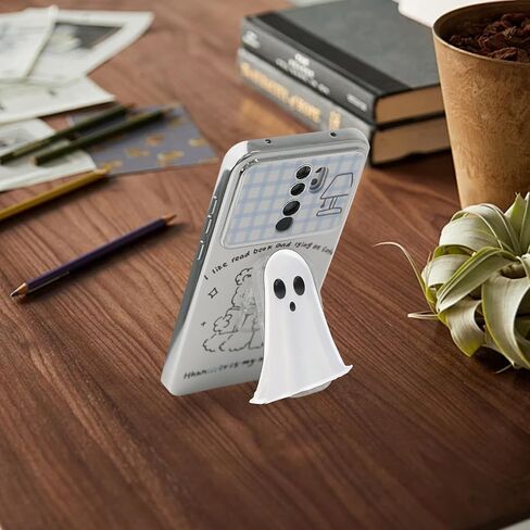 Phone Grip Cute 2D Ghost Shape Collapsible Expandable, Halloween Decorations Smartphone Tablet Cell Phone Grip Stand Holder in Saudi Arabia