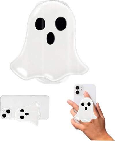 Phone Grip Cute 2D Ghost Shape Collapsible Expandable, Halloween Decorations Smartphone Tablet Cell Phone Grip Stand Holder in Saudi Arabia