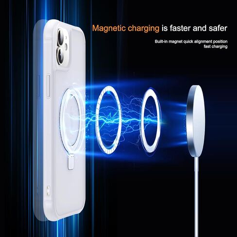 متوافق مع حالة iPhone 16 Pro مع حالة شفافة من الدرجة العسكرية من الدرجة العسكرية غير المرئية لـ iPhone 16 Pro 6.3 "[متوافق مع MAG-Safe] [شعور كبير قبضة] ، أزرق in Kuwait