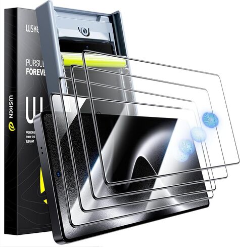WSKEN for Samsung Galaxy S25 Ultra Privacy Screen Protector - [24° Anti-Spy] [0.02s Fingerprint Unlock] [Auto Dust Remove] [Zero Bubble] Top Durable 9H+ Tempered Glass Case Friendly, 4 Pack in Saudi Arabia