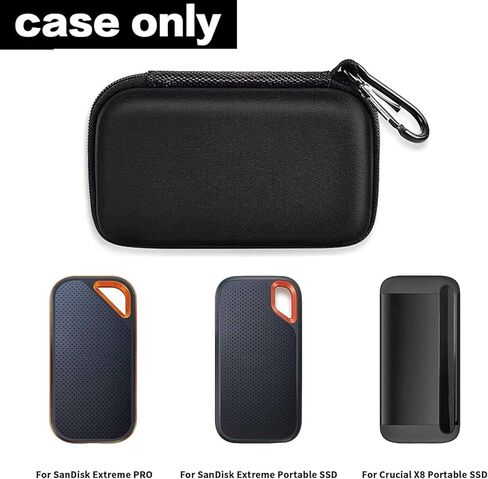 Hard Case Compatible with SanDisk Extreme PRO/for SanDisk 500GB 1TB 2TB 4TB Portable External SSD. Carrying Travel Holder for Crucial X8 External Solid State Drive (Box Only) in Kuwait