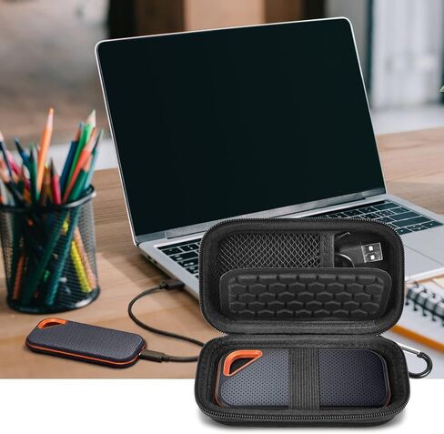 Hard Case Compatible with SanDisk Extreme PRO/for SanDisk 500GB 1TB 2TB 4TB Portable External SSD. Carrying Travel Holder for Crucial X8 External Solid State Drive (Box Only) in Kuwait