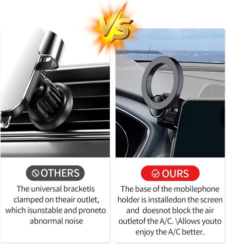 MaserWeller Car Phone Holder for Cadillac Lyriq 2023-2025 Accessories/CT5 2025 Accessories/XT4 2024 2025 Accessories 33-Inch Screen Fixed Clip, Phone Mount Compatible with MagSafe, Cell Phone Holder in Saudi Arabia
