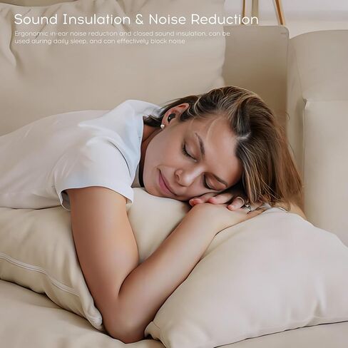 LOBKIN Ear Buds Sleep Headphones Sleep Earbuds for Side Sleepers Wireless Bluetooth 5.3 Mini Invisible Ultra-Light Earphones in Ear Headsets with Mic Noise Blocking Comfortable Fit for Sleep Workout in Saudi Arabia
