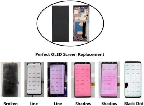 Galaxy Note20 Ultra 5G LCD Display Screen Assembly Replacement for Samsung Note 20 Ultra Touch Digitizer Screen with Frame Toolkits TFT N985U N986U No Fingerprint (Black) in Saudi Arabia