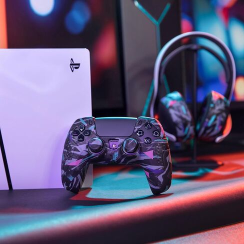 WC GripZ - Anti-Slip Silicone Controller Skin for PlayStation 5 by Wicked Cushions | Extra Grippy Protective Cover with Stylish Designs | Includes 2 Thumbstick Covers | 90's White in Kuwait