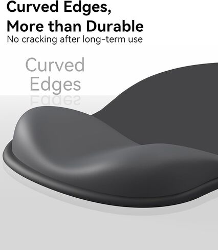 eulps Mouse Pad with Gel Wrist Rest, Ergonomic Comfortable Computer Wrist Support for Laptop, Pain Relief Mousepad with Non-Slip PU Base for Office & Home (Black Cat) in Kuwait