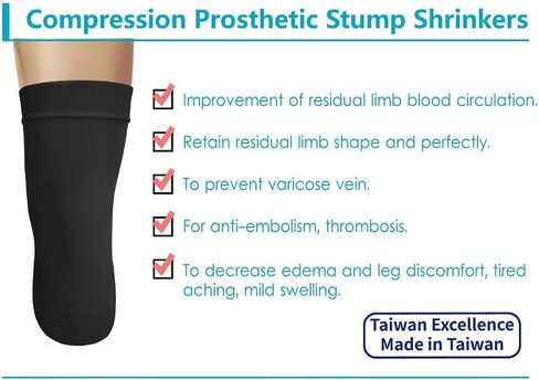 Stump Stump Merrinkers-Below Knee ، 45 سم ، ضغط ، جوارب مبتورة ، 20-30 ، الاستخدام اليومي ، تايوان التميز S. in Kuwait