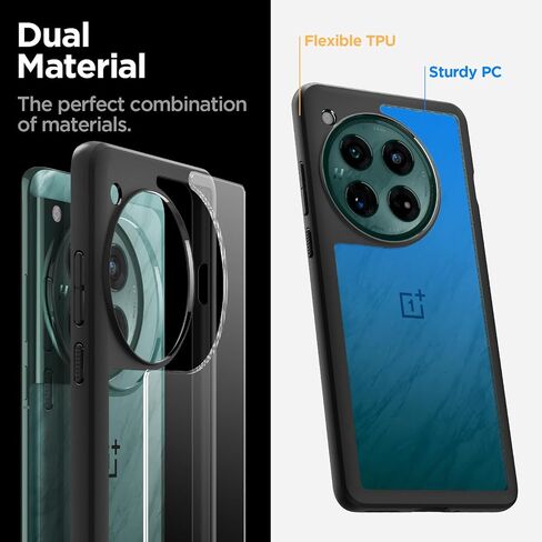 Spigen Ultra Hybrid Designed for Oneplus 13 Case (2025) [Anti - Yellowing] [Military-Grade Protection] - Matte Black in Kuwait