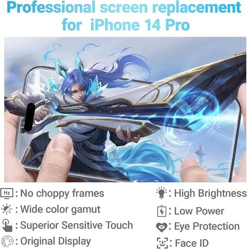 for iPhone 14 Pro Max Screen Replacement 6.7" LCD in-Cell COF Display with 120Hz Promotion, Touch Digitizer Assembly with Repair Tools (A2651, A2893, A2894, A2895, A2896) in Saudi Arabia