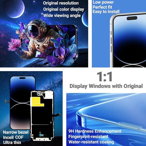 for iPhone 14 Pro Max Screen Replacement 6.7" LCD in-Cell COF Display with 120Hz Promotion, Touch Digitizer Assembly with Repair Tools (A2651, A2893, A2894, A2895, A2896) in Saudi Arabia