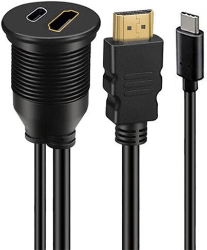 xiwai Waterproof Dustproof USB-C Type-C USB 3.1 10Gbps Extension Flush Car Latch Mount Extension Cable for Dashboard Panel in Saudi Arabia