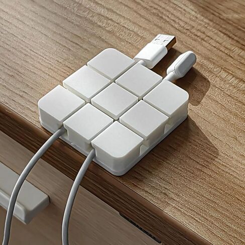 8 Palace Grids Cord Holder, Charging Cable Organizer with Adhesive, Cable Management, Charging Cord Organizer, Sticks to Wood, Marble, Metal, Glass, Cord Holder for Nightstand, Desk, Office in Saudi Arabia