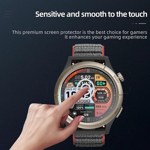 Compatible for Amazfit Cheetah Pro Screen Protector, [3 Pack] 9H Tempered Glass Screen Protector Film Compatible for Garmin Amazfit Cheetah Pro/Cheetah Smart Watch (Amazfit Cheetah glass-3 pack) in Saudi Arabia