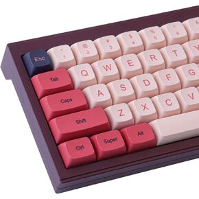 Tsungup Cute Keycaps MOA Profile Keycaps,126 Keys Custom PBT Keycaps 60 65 75 Percent, Dye-Sub White Keycap Set Key Caps Keyboards for Cherry Gateron MX Swithes Mechanical Keyboards