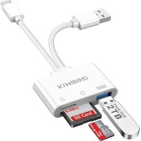 USB C SD Card Reader Micro SD Type C Memory Card Adapter for SDHC SDXC TF UHS-I Compatible with iPhone 16 15 Plus Pro Max MacBook Air iPad Pro Air Mac Galaxy S24 Android Phone Digital Camera