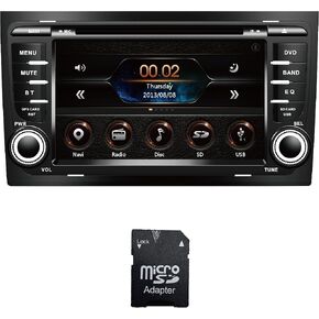 AMASE AUDIO Ultra-Thin Android 14 Car Stereo for Audi A4 S4 RS4, Wireless Carplay Android Auto, DSP+, 7" Touchscreen, Support GPS navi 4G WiFi Bluetooth 5.0 Rear & Front Camera